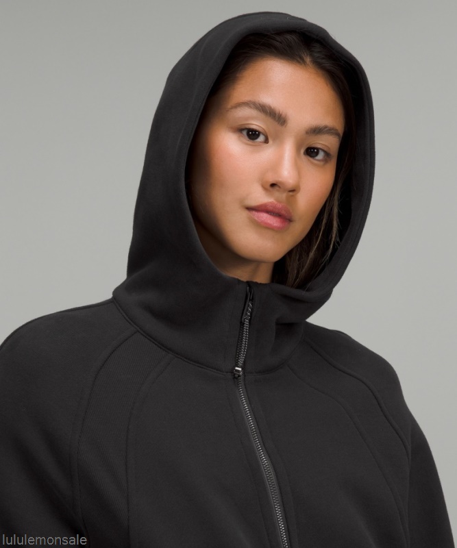 Lululemon Damen DELULU185 | Schwarzer Scuba Oversized-Hoodie Mit Halbem Reißverschluss